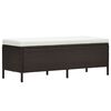 vidaXL 3 Piece Garden Lounge Set with Cushions Poly Rattan Brown