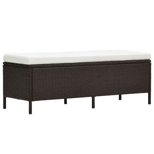 vidaXL 3 Piece Garden Lounge Set with Cushions Poly Rattan Brown