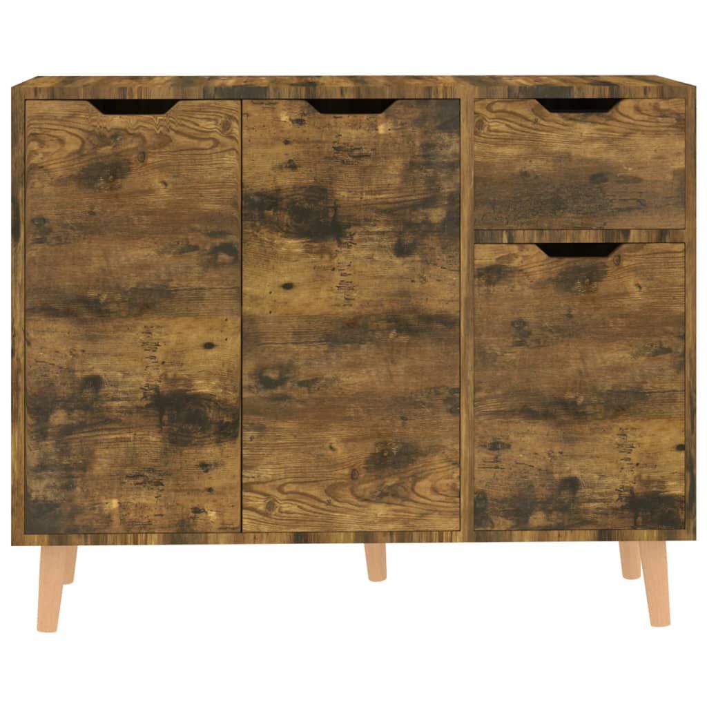 vidaXL Sideboard Smoked Oak 90x30x72 cm Engineered Wood