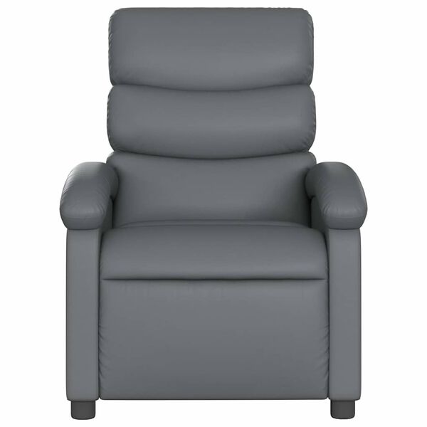 vidaXL Recliner Chair Grey Faux Leather
