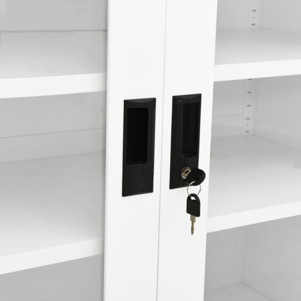 vidaXL Office Cabinet White 90x40x90 cm Steel