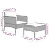 vidaXL 2 Piece Garden Lounge Set with Cushions Brown Poly Rattan