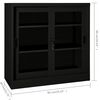 vidaXL Sliding Door Cabinet Black 90x40x90 cm Steel