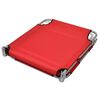 vidaXL Folding Sun Lounger with Head Cushion Powder-coated Steel Red