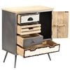 vidaXL Sideboard Solid Mango Wood and Steel 65x33x76 cm