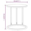 vidaXL Side Table Gold and Black Marble 45 cm Tempered Glass