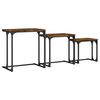 vidaXL Nesting Coffee Tables 3 pcs Smoked Oak Engineered Wood