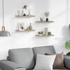 vidaXL Wall Shelves 4 pcs White and Sonoma Oak 40x9x3 cm