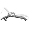 vidaXL Sun Lounger Steel and Textilene