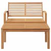 vidaXL Garden Sofa Set 2 pcs Natural Solid teak wood