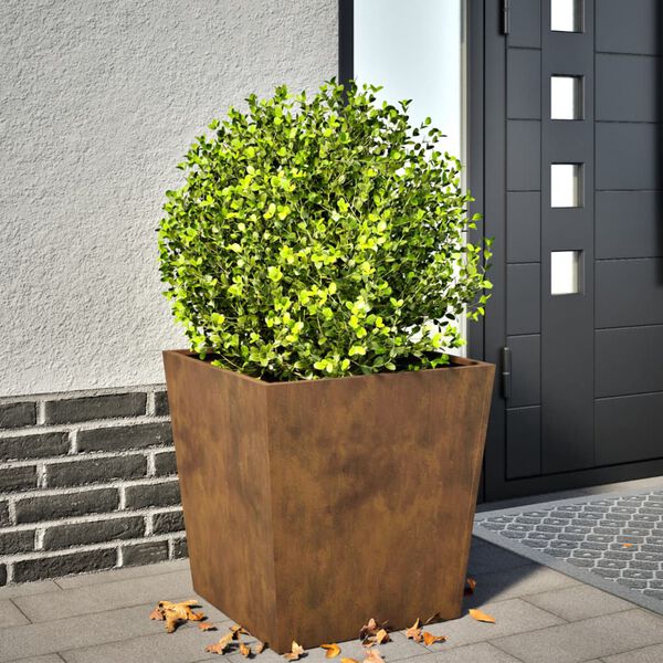vidaXL Garden Planter 50x50x50 cm Weathering Steel