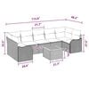 vidaXL Garden Sofa Set 8 pcs Grey Poly rattan