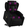vidaXL Stand up Massage Recliner Chair Black Faux Leather