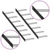 vidaXL Wall-mounted Wine Racks for 14 Bottles 2 pcs Black Metal
