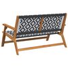 vidaXL Garden Furniture Black and White 122 x 78 x 73 cm