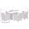 vidaXL 9 Piece Garden Dining Set with Cushions Black Poly Rattan