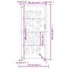 vidaXL Garden Gate Anthracite 100x200 cm Steel Bamboo Design