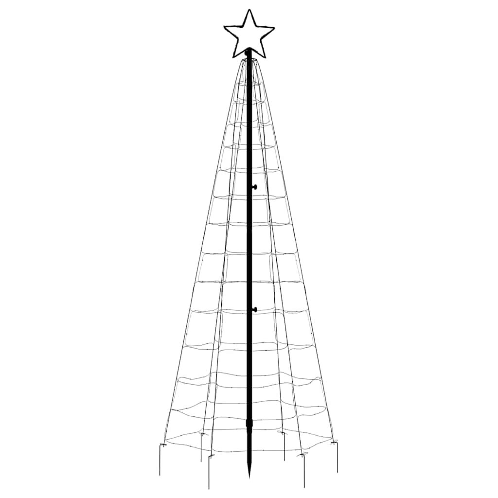 vidaXL LED Christmas Tree with Spikes 220 LEDs Warm White 180 cm