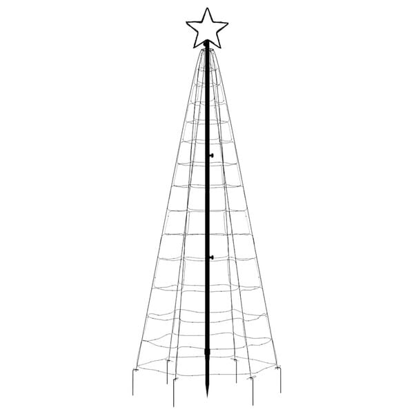 vidaXL LED Christmas Tree with Spikes 220 LEDs Warm White 180 cm