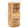 vidaXL Highboard 45x32x110 cm Rough Mango Wood