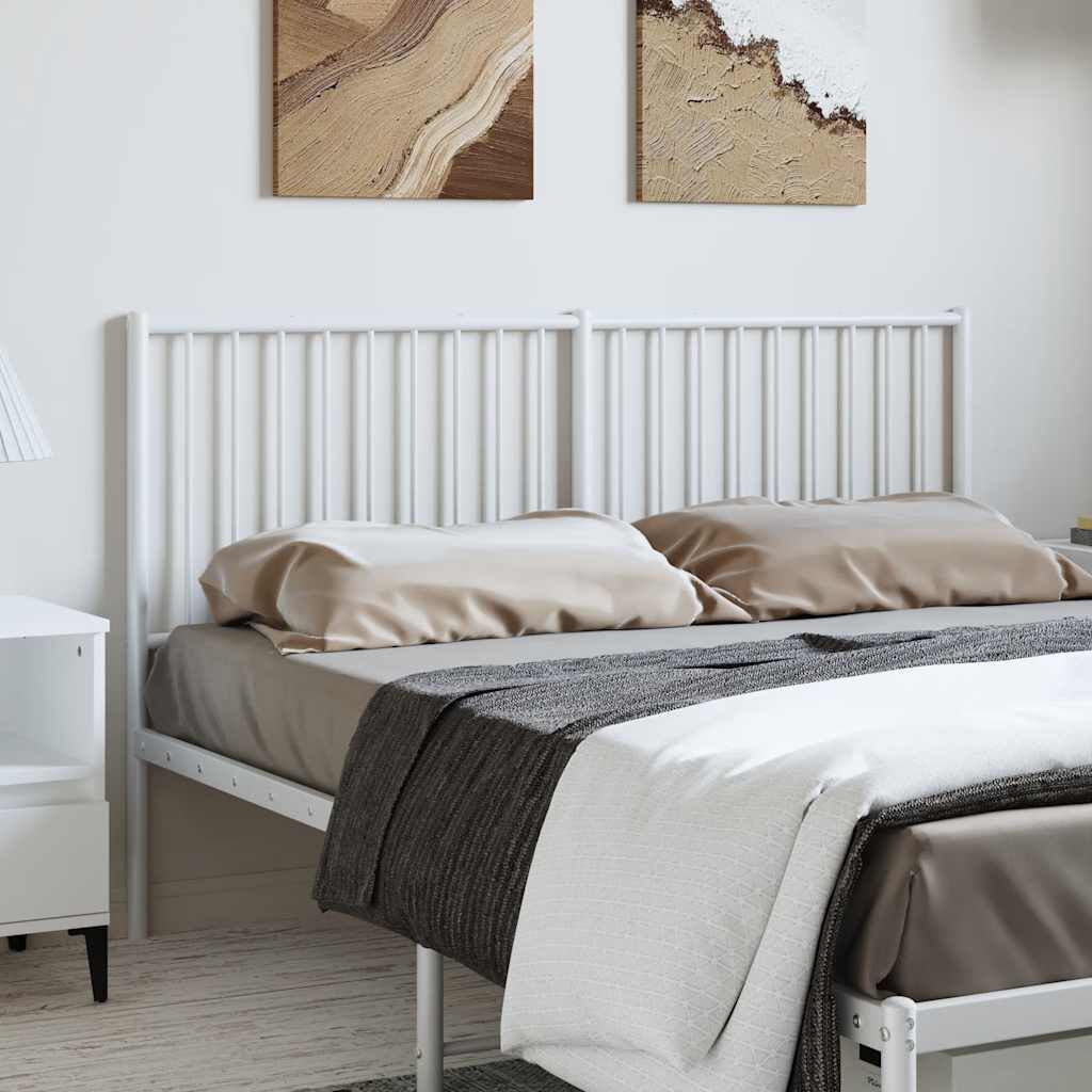 vidaXL Metal Headboard White 135 cm