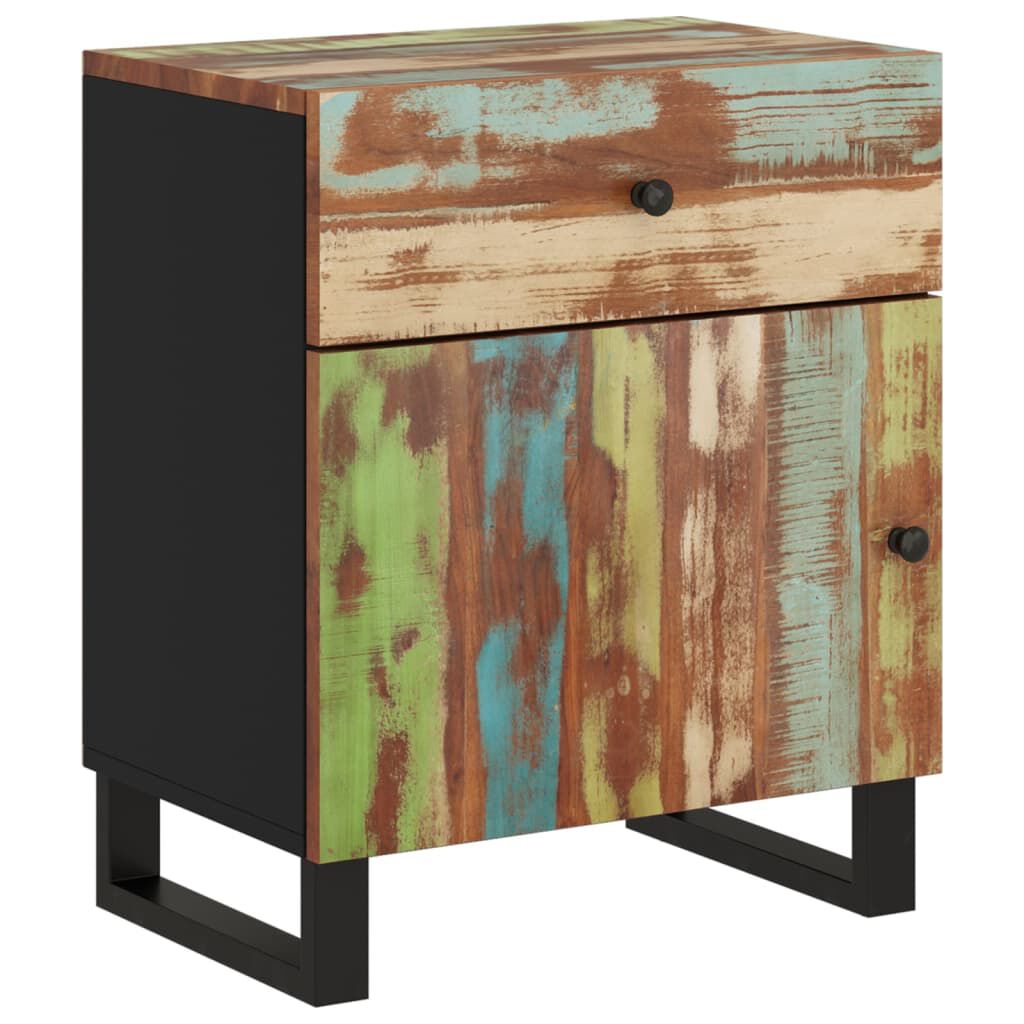 vidaXL Bedside Cabinet 50x33x60cm Solid Wood Reclaimed&Engineered Wood