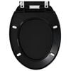 vidaXL Soft-close Toilet Seat with Quick-release Design Black