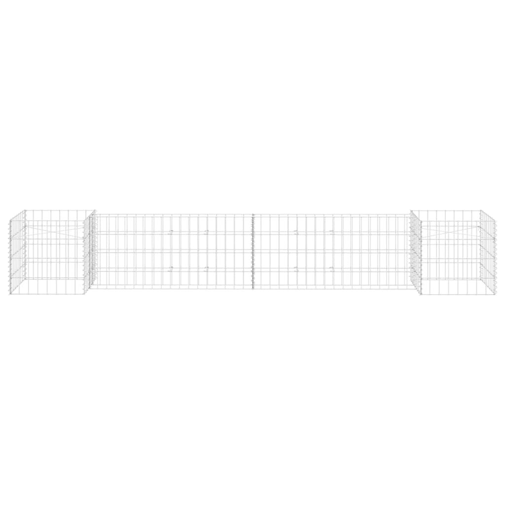 vidaXL H-Shaped Gabion Planter Steel Wire 260x40x40 cm