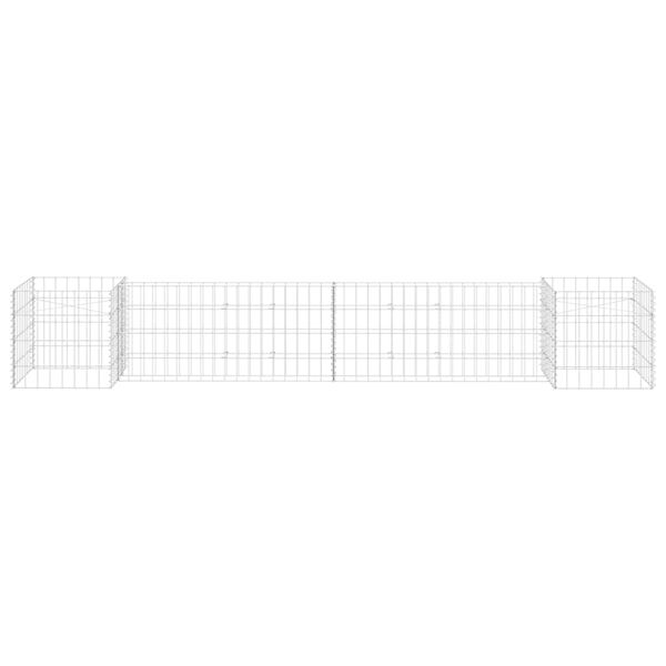 vidaXL H-Shaped Gabion Planter Steel Wire 260x40x40 cm