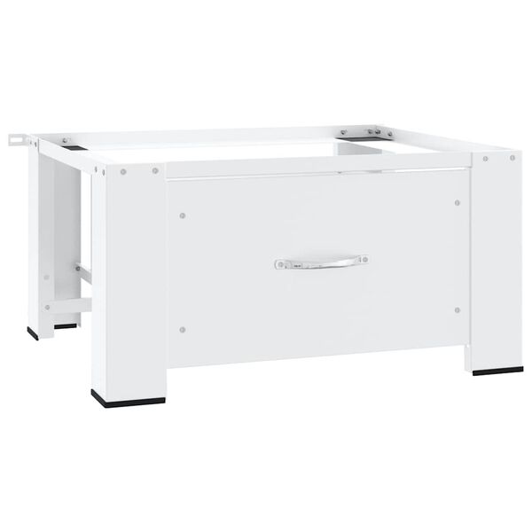 vidaXL Washing Machine Pedestal with Drawer White