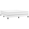 vidaXL Box Spring Bed Frame White California King Faux Leather (US Only)