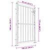vidaXL Garden Gate 100x175 cm Stainless Steel