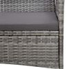 vidaXL 5 Piece Garden Lounge Set With Cushions Poly Rattan Grey