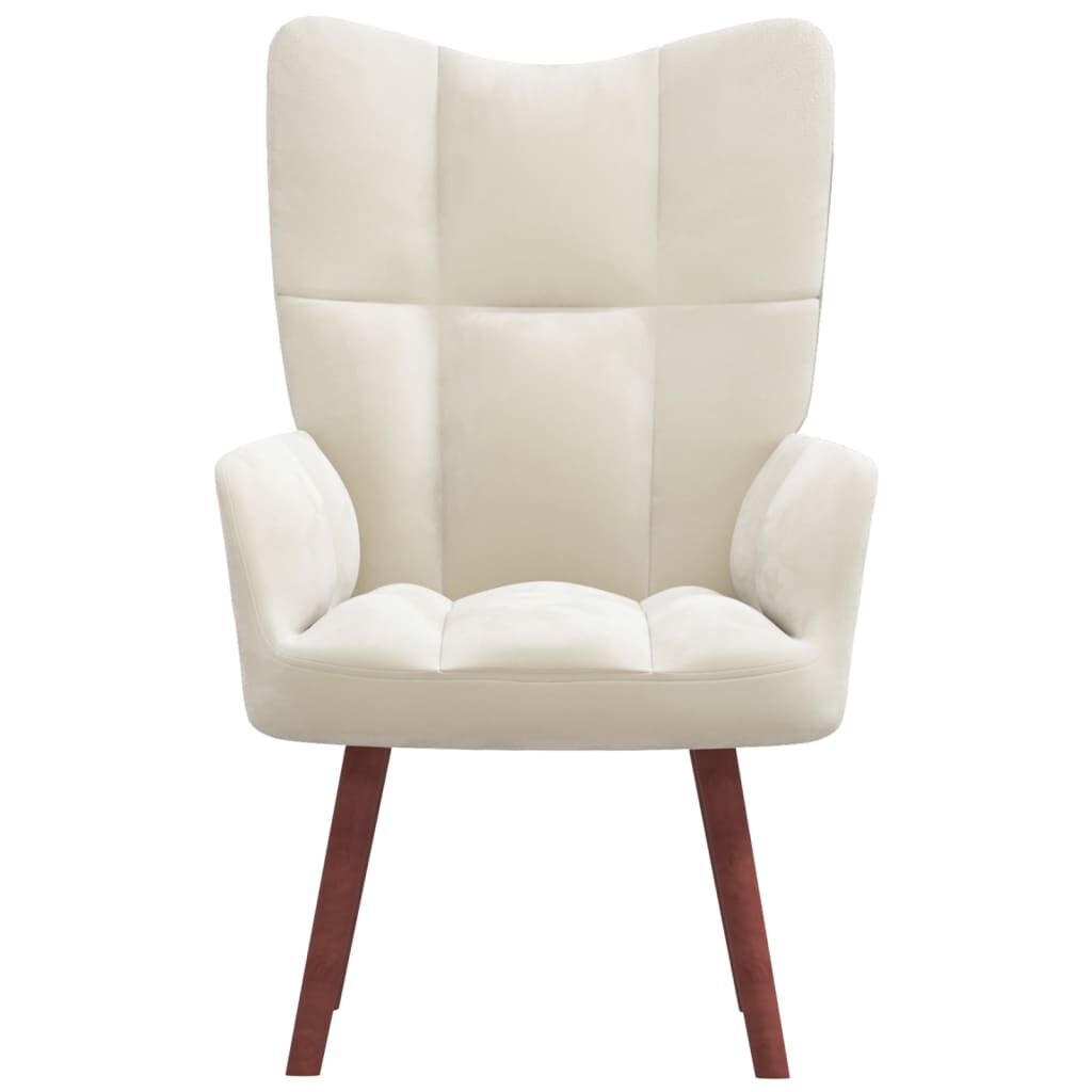 vidaXL Relaxing Chair Cream White Velvet