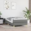 vidaXL Bed Frame without Mattress Dark Grey Twin XL Fabric (US Only)