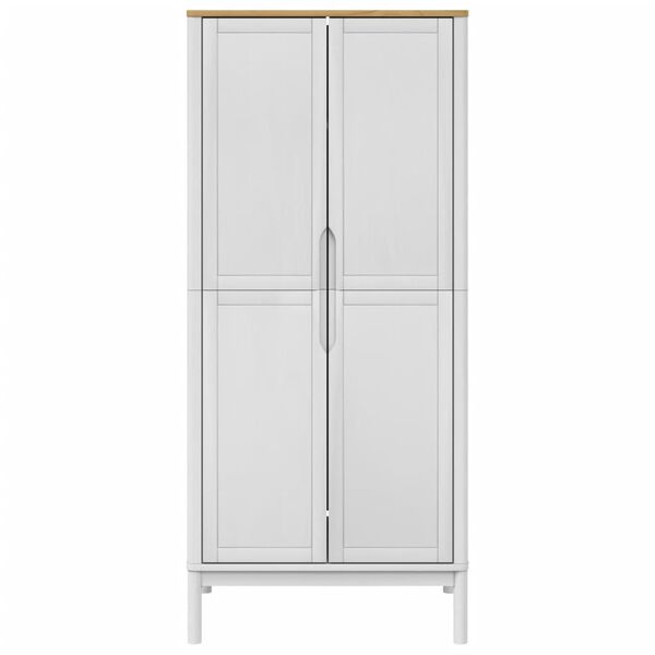vidaXL Wardrobe FLORO White 77x53x171 cm Solid Wood Pine