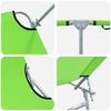 vidaXL Folding Sun Lounger with Canopy Steel Apple Green
