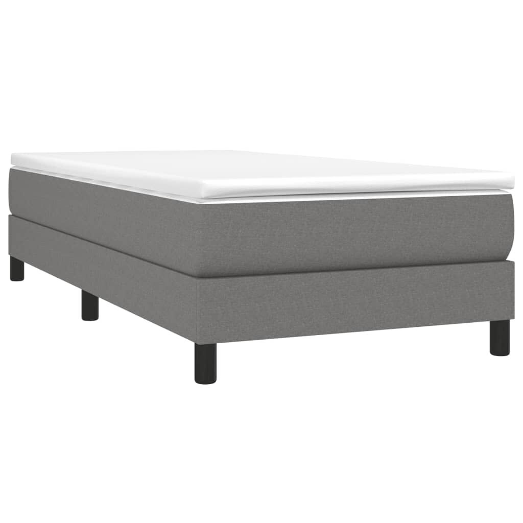 vidaXL Bed Frame without Mattress Dark Grey Twin XL Fabric (US Only)