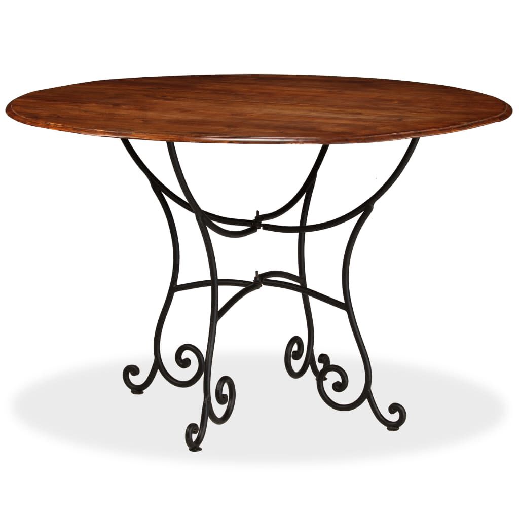 vidaXL Dining Table Solid Acacia Wood with Honey Finish 120x76 cm