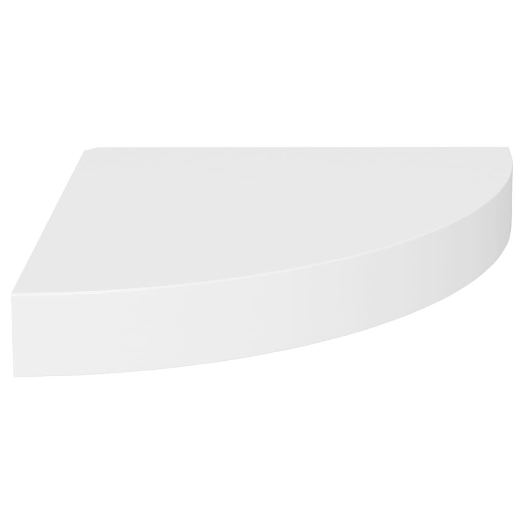 vidaXL Floating Corner Shelves 2 pcs White 25x25x3.8 cm MDF