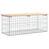vidaXL Garden Bench Gabion Design 103x44x42 cm Solid Wood Pine