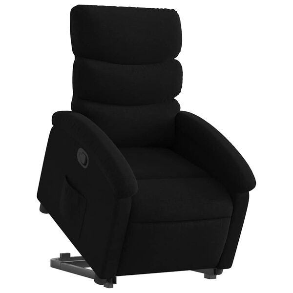 vidaXL Stand up Recliner Chair Black Fabric