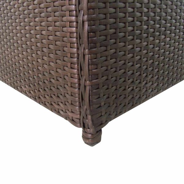 vidaXL Garden Storage Box Brown 120x50x60 cm Poly Rattan