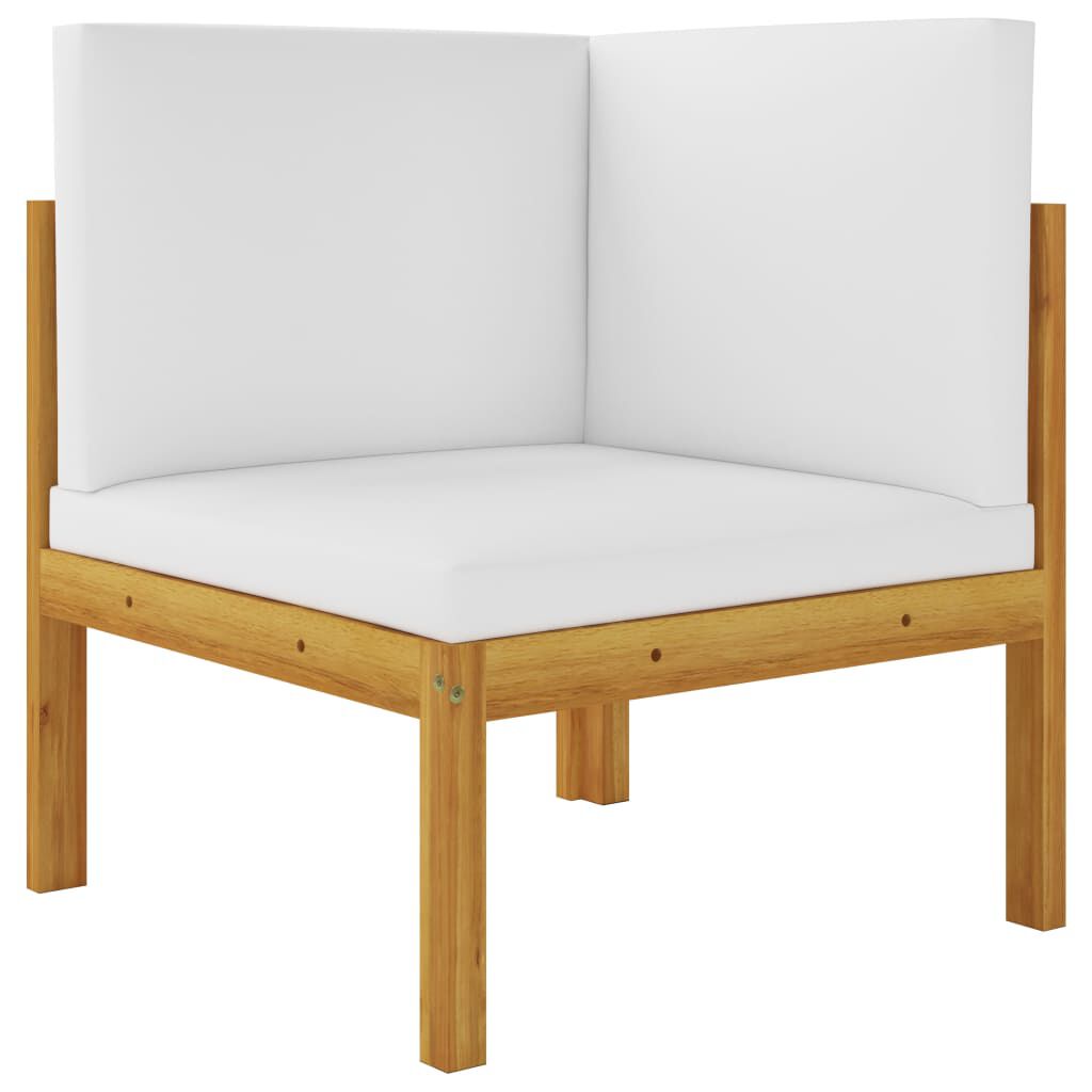vidaXL 2-seater Garden Bench with Cushions Solid Acacia Wood