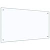 vidaXL Kitchen Backsplash Transparent 90 x 50 cm Tempered Glass