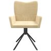 vidaXL Swivel Dining Chairs 2 pcs Cream Velvet