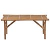 vidaXL Folding Garden Bench with Cushion 118 cm Bamboo