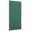 vidaXL Roof Panels 12 pcs Galvanised Steel Green 80x36 cm