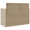 vidaXL Garden Bench with Cushions Beige Poly Rattan