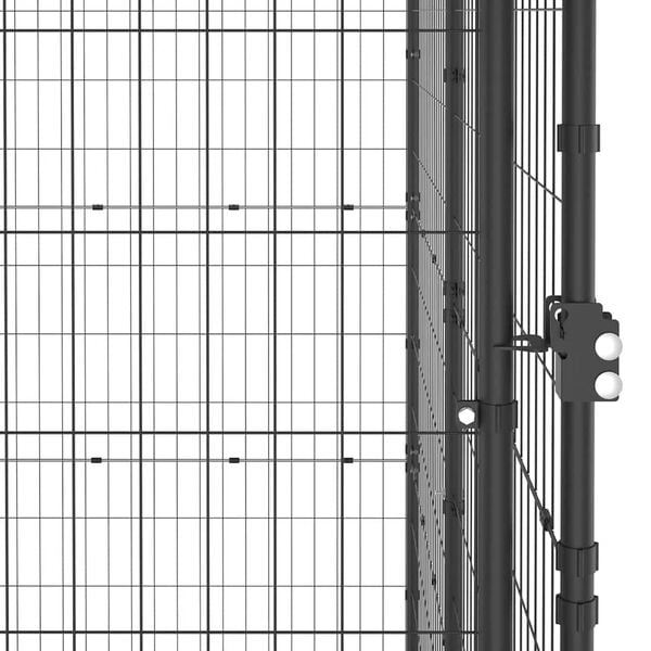 vidaXL Outdoor Dog Kennel Steel 110x220x180 cm